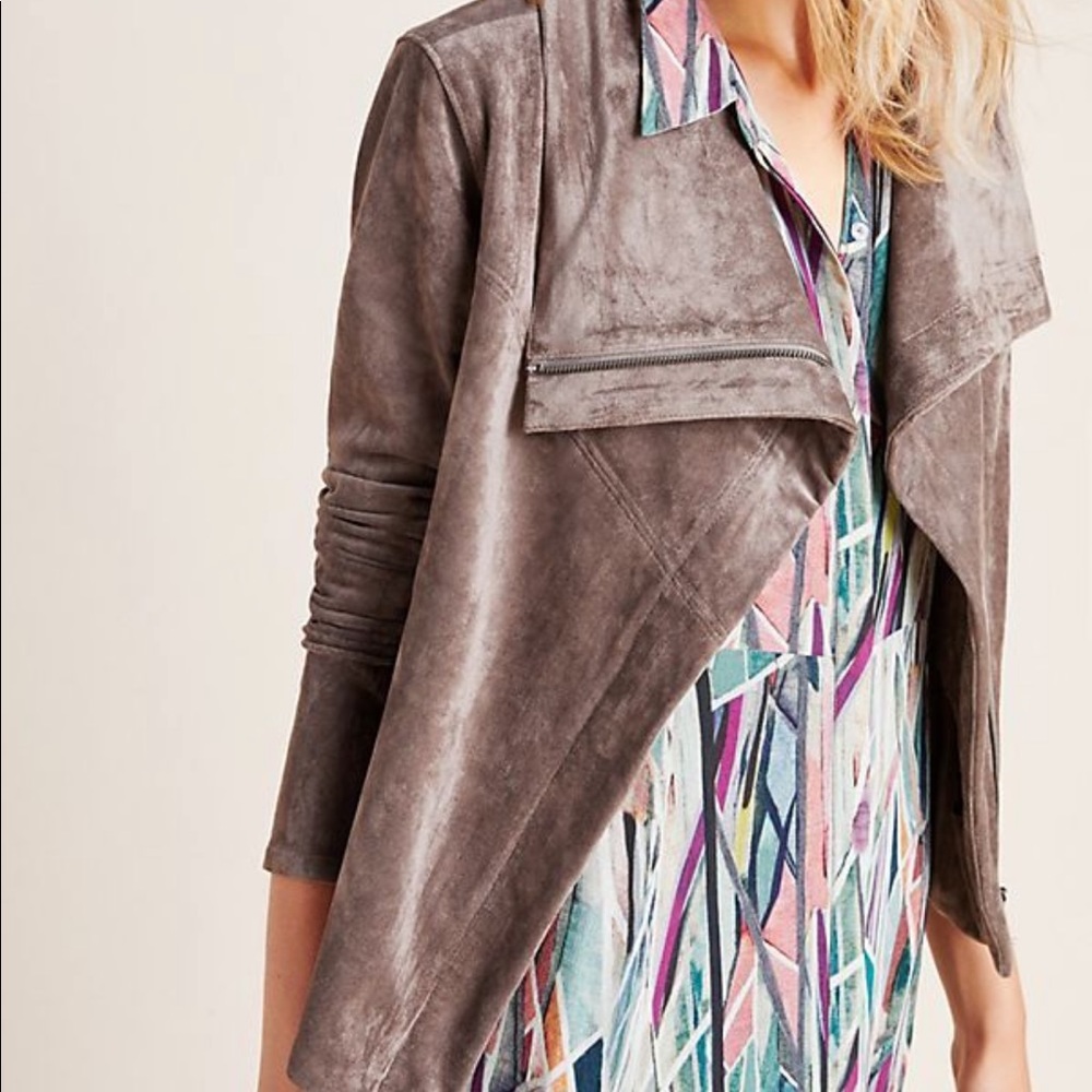 Anthropologie Irina Sueded Moto Jacket
